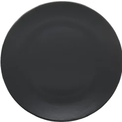 Assiette ronde plate uni gris
