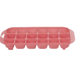 Bac à glaçons en plastique rose 18 compartiments x2