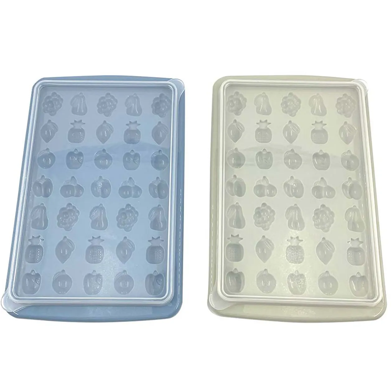 Bac à glaçons forme fruit avec réservoir et pelle