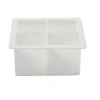 Bac à glaçons XXL 4 compartiments silicone blanc