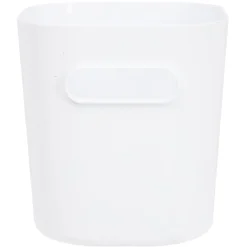 Bac de rangement avec poignée blanc
