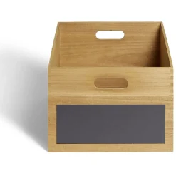 Bac de rangement bois et ardoise 33xH20x29cm Taille M