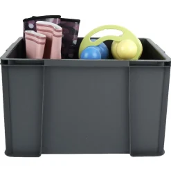 Bac de rangement gris anthracite 45 L