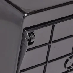 Bac de rangement plastique avec poignées et roues 36x18xH28cm