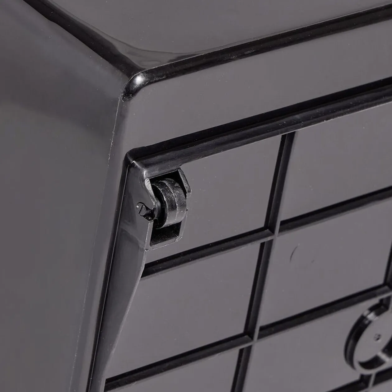 Bac de rangement plastique avec poignées et roues 36x18xH28cm