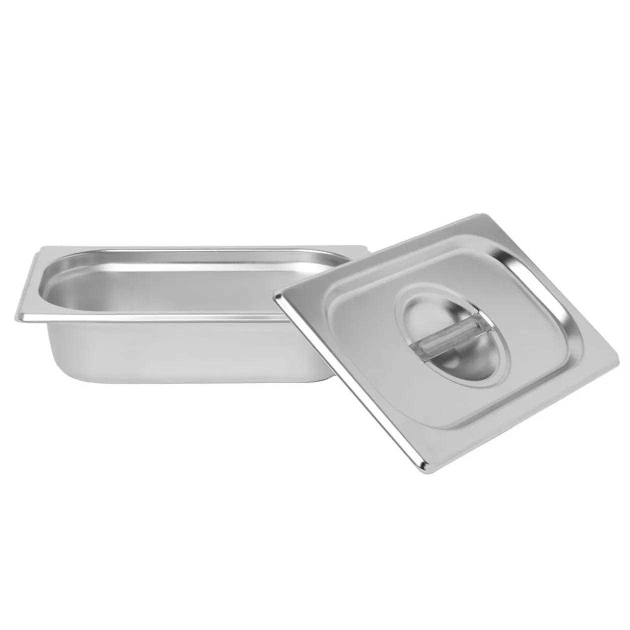 Bac inox avec couvercle préparation conservation L.26,5 cm