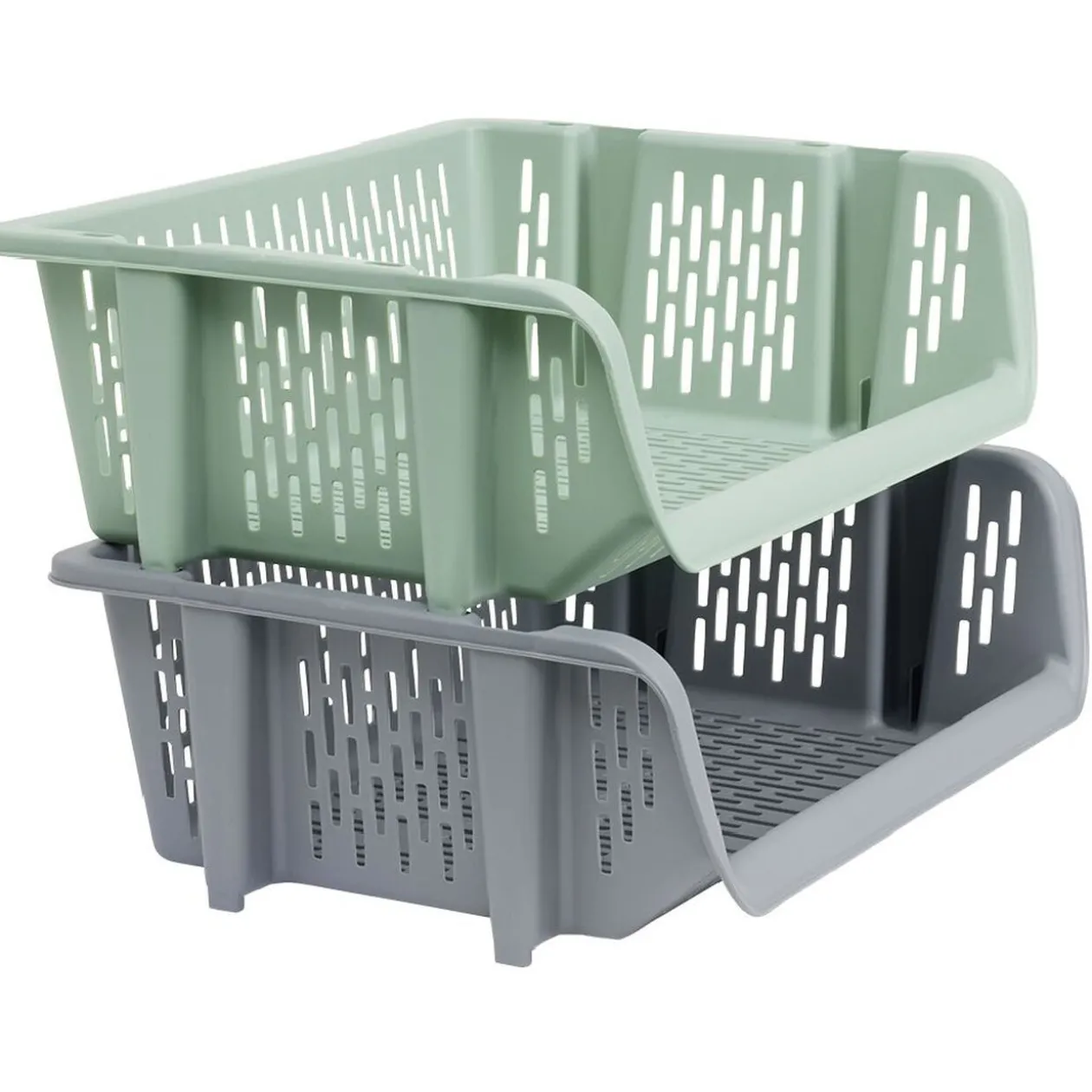 Bac superposable large en plastique 39x30,5xH13cm