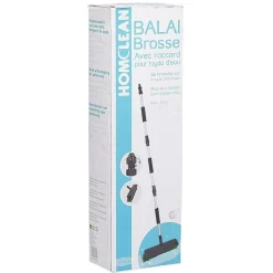 Balai brosse avec raccord pour tuyau d'eau