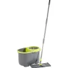 Balai seau essoreur 2 en 1 vert et gris