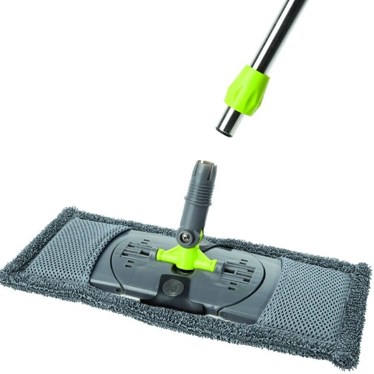 Balai seau essoreur 2 en 1 vert et gris