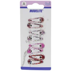 Barrette clic clac enfant fantaisie x8