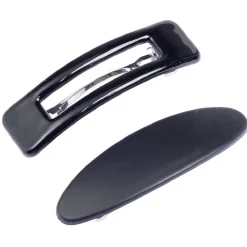 Barrette noire L9,5cm x2