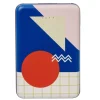 Batterie de secours blanc bleu motif rond rouge gamme Yes
