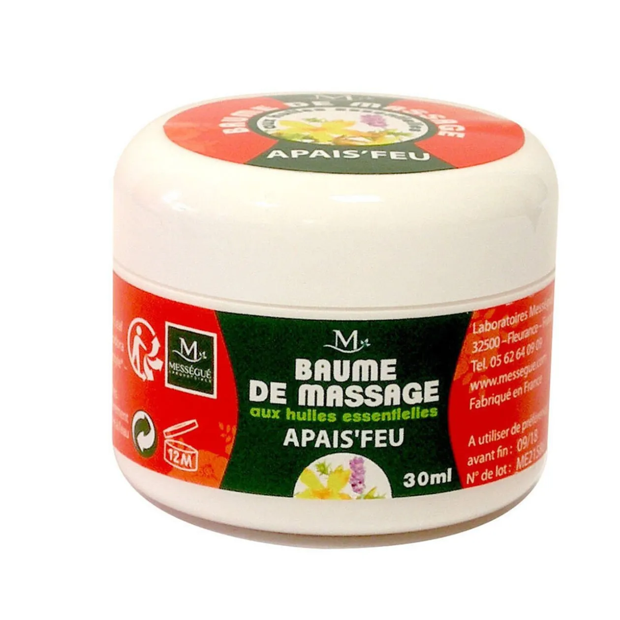 Baume de massage Apais'feu aux Huiles essentielles