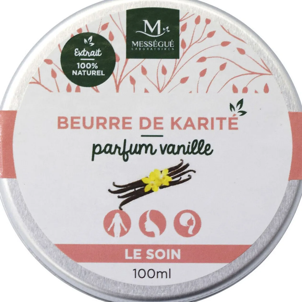 Beurre de karité à l'huile essentielle de vanille