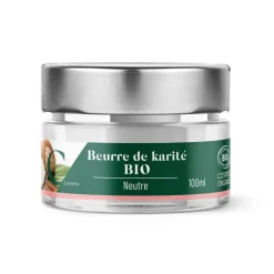 Beurre de karité bio neutre, pot de 100 ml