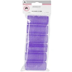 Bigoudis à scratch 25 mm violet x6
