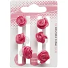 Bijou de cheveux fleur fuchsia métal x6
