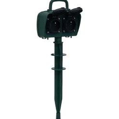 Biplite extérieure à planter 16A noir