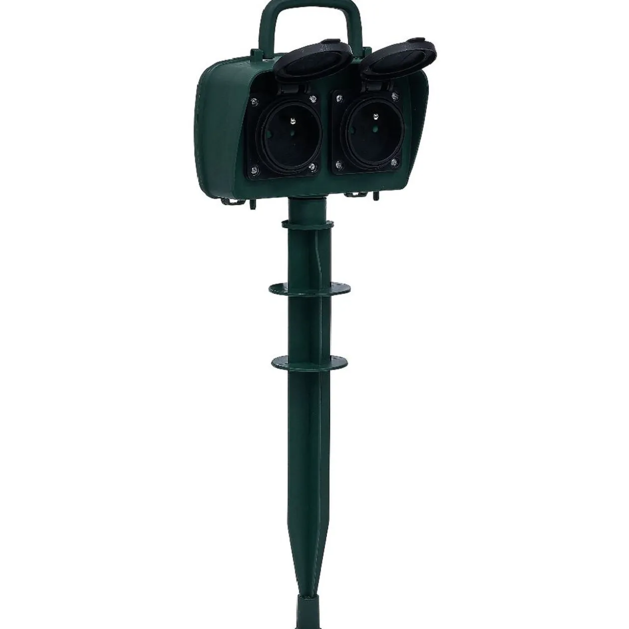 Biplite extérieure à planter 16A noir