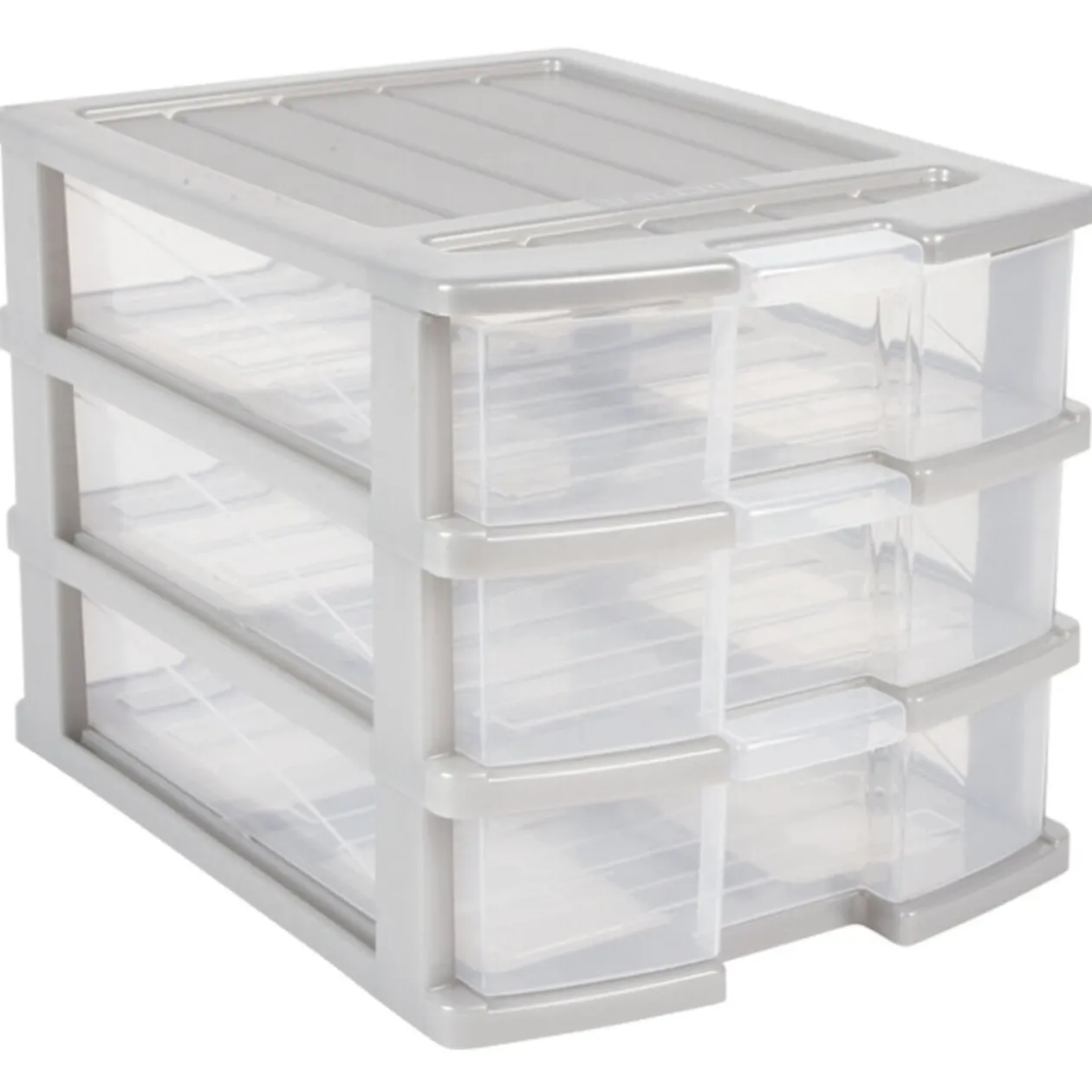 Bloc 3 tiroirs A4 gris