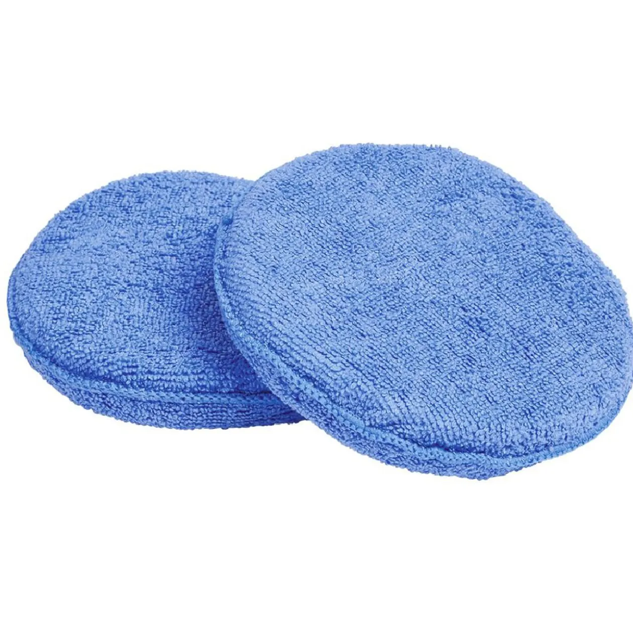 Bloc éponge ronde microfibre bleu 15x15cm x2
