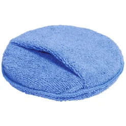 Bloc éponge ronde microfibre bleu 15x15cm x2