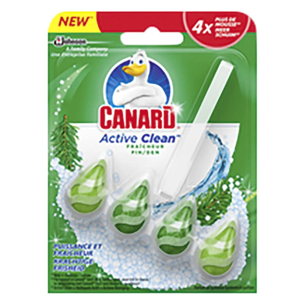 Bloc WC Canard Active Clean Pin puissance et fraîcheur x2