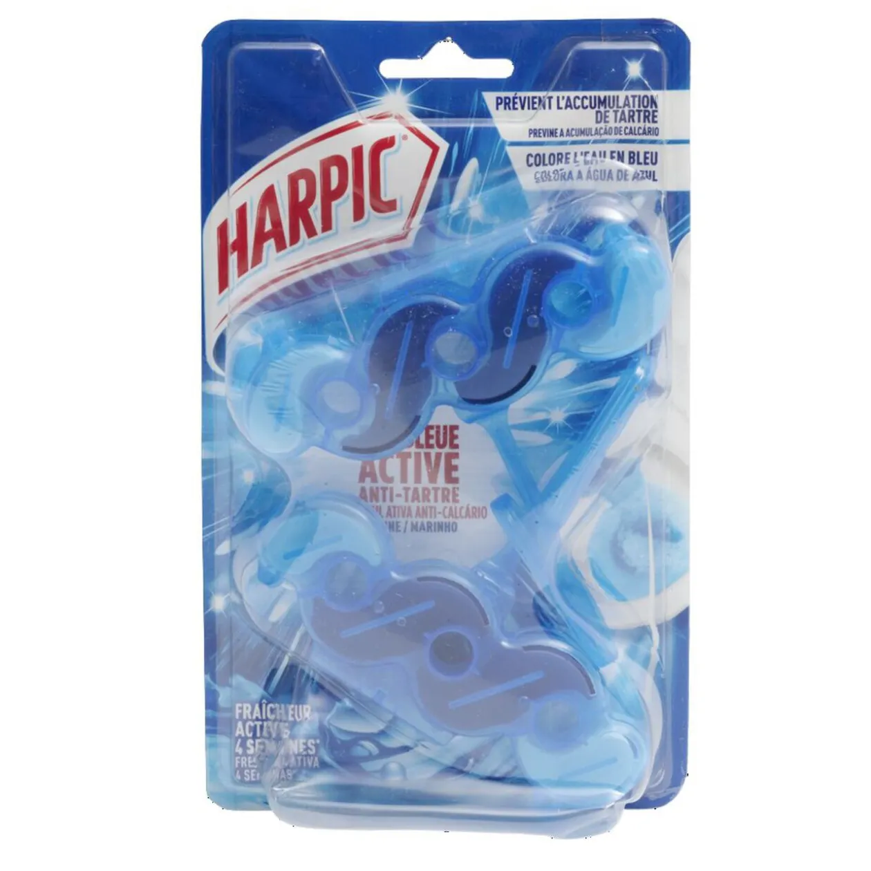 Bloc WC Harpic eau bleue active fraîcheur atlantique x2