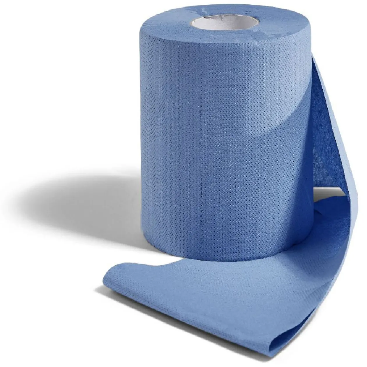 Bobine d'essuyage industriel en ouate de cellulose recyclée