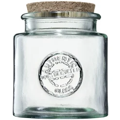 Bocal de conservation verre transparent couvercle liège 0,8L