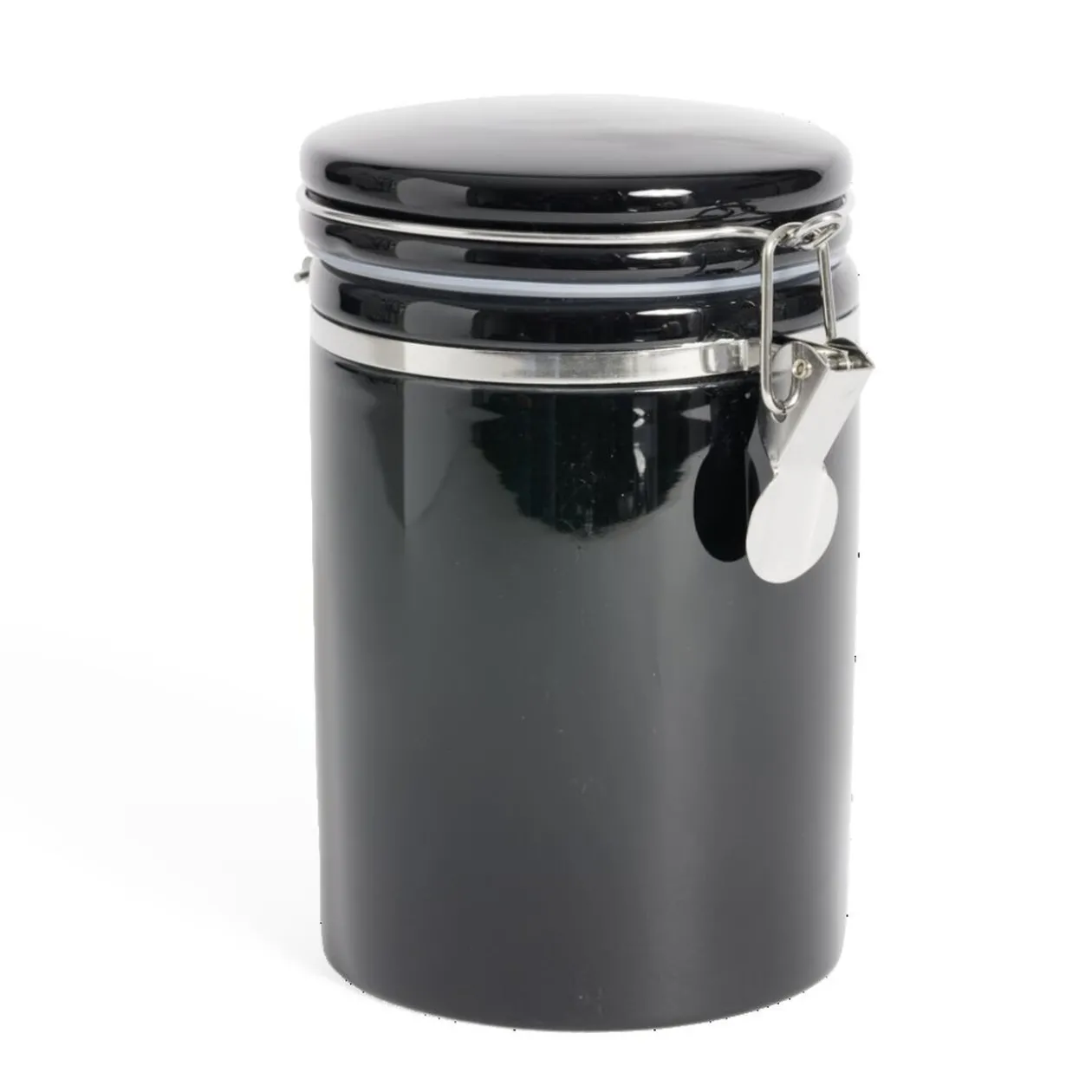 Bocal en céramique avec clip en métal Ø10xH16,5cm