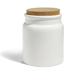 Bocal en céramique avec couvercle en liège Ø13xH15cm