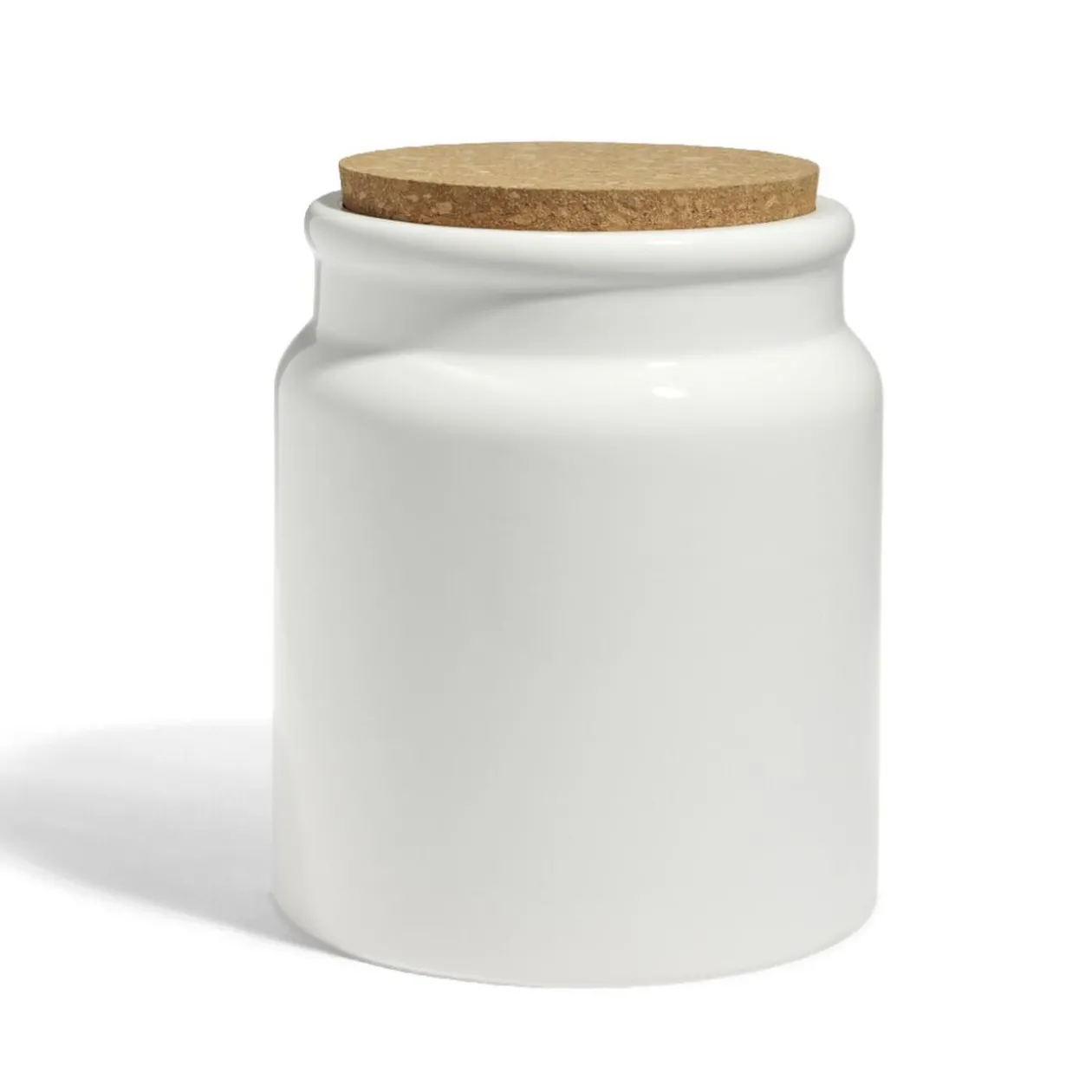 Bocal en céramique avec couvercle en liège Ø14,5xH17cm