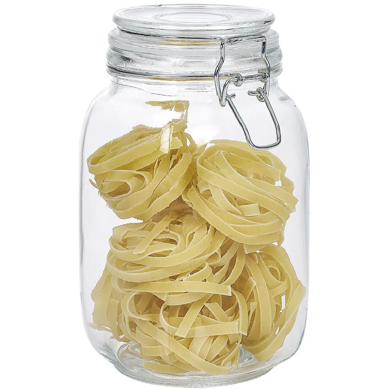 Bocal en verre avec couvercle à charnière 1,5 L