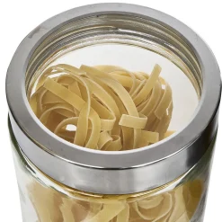 Bocal en verre avec couvercle hermétique x3