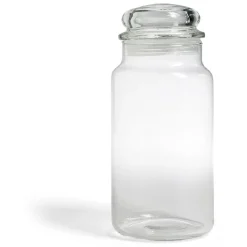 Bocal en verre transparent avec couvercle hermétique 800ml - H.22cm