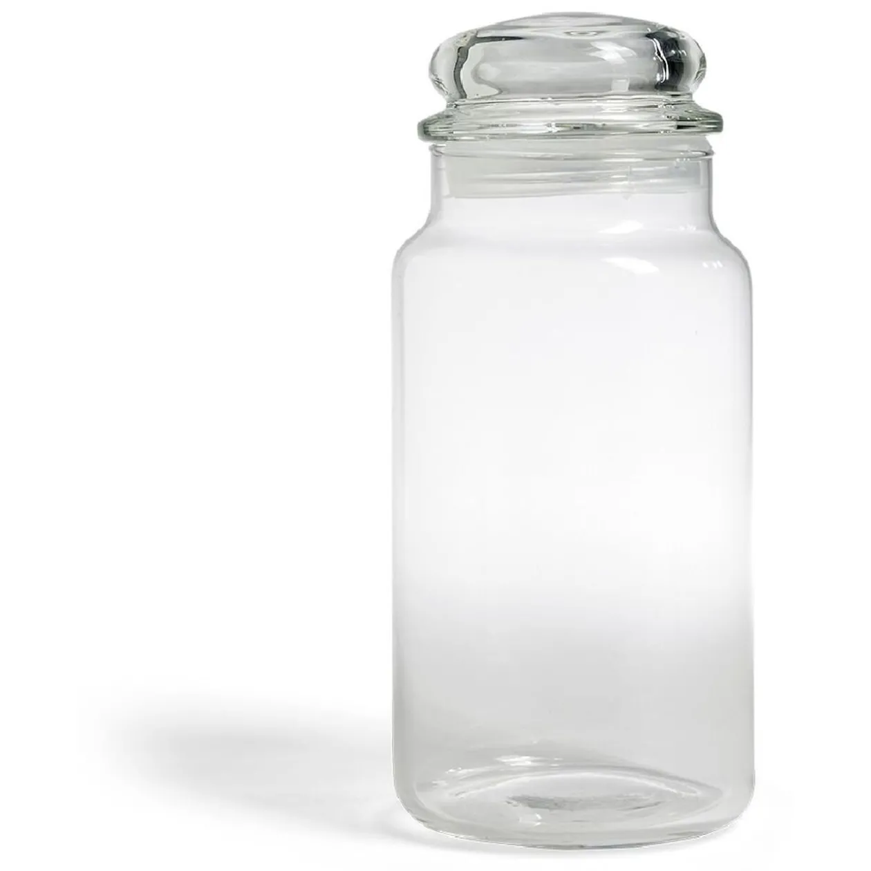 Bocal en verre transparent avec couvercle hermétique 800ml - H.22cm