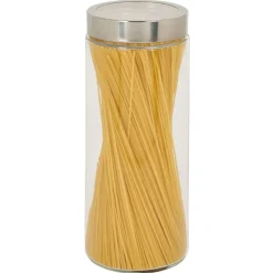 Bocal en verre transparent couvercle inox 2L - Ø11xH.27cm