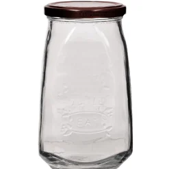 Bocal hermétique transparent vintage grand modèle