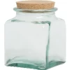 Bocal transparent 1,1 L verre et liège