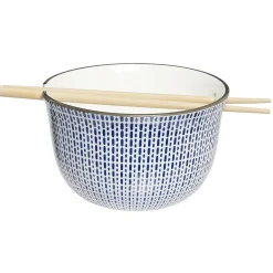 BOL + BAGUETTE BLEU ET BLANC