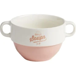 Bol à soupe en faïence bicolore 600 ml