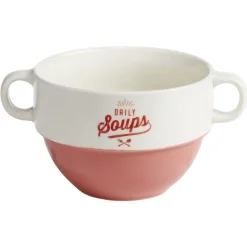 Bol à soupe en faïence bicolore 600 ml