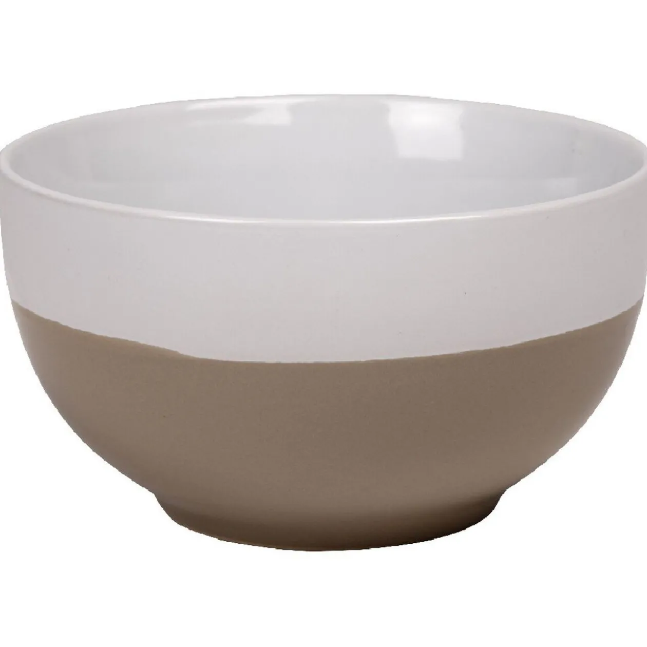 Bol bicolore blanc et taupe