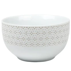 Bol blanc à motif taupe