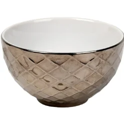 Bol céramique argenté, Ø 11 cm, 2 modèles