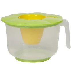 Bol doseur avec couvercle et gobelet intégré