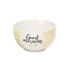Bol en porcelaine jaune avec inscription "Good Morning my Love"