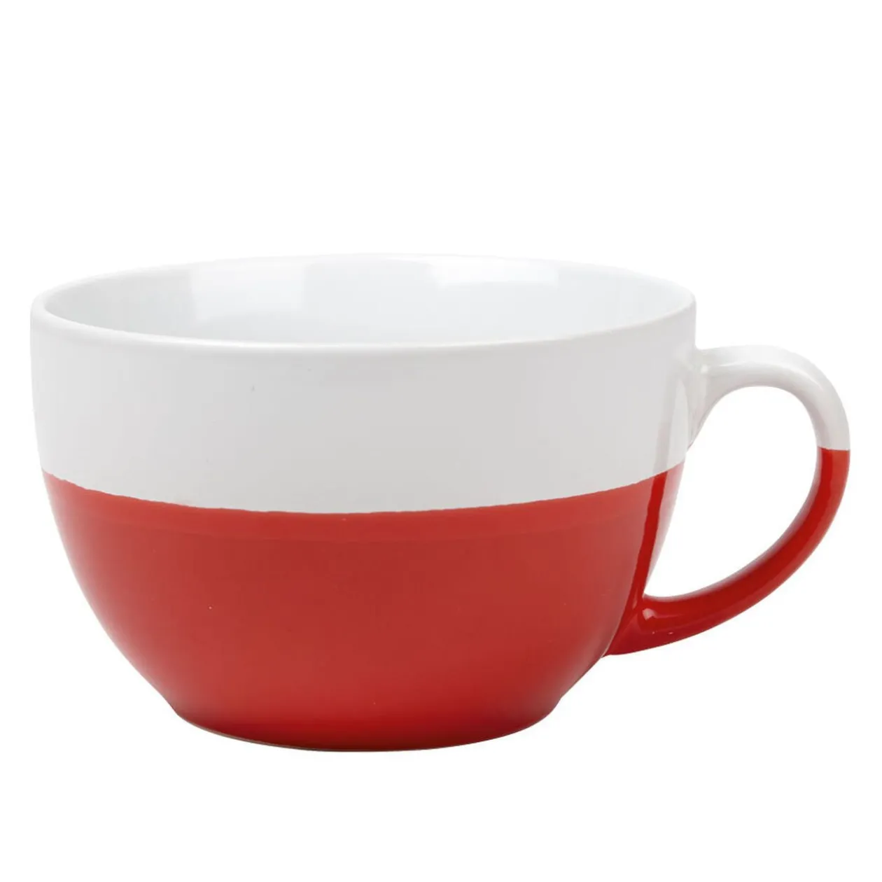 Bol jumbo bicolore blanc et rouge